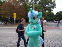 Size: 2304x1728 | Tagged: safe, imported from derpibooru, lyra heartstrings, 2015, fursuit, galacon, irl, photo, ponysuit