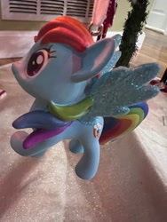 Size: 3024x4032 | Tagged: safe, artist:melissahutchinson23, imported from derpibooru, rainbow dash, pegasus, pony, christmas, christmas tree, cute, dashabetes, female, hallmark, holiday, irl, mare, ornament, ornaments, photo, sparkles, sparkly wings, tree, wings