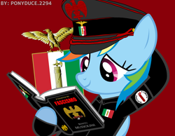 Size: 2148x1666 | Tagged: safe, edit, editor:ponyduce.2294, rainbow dash, pony, cute, fascism, fascist