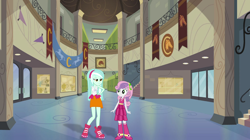 Size: 1286x720 | Tagged: artist needed, safe, anonymous artist, artist:mixiepie, artist:ravecrocker, artist:tajohnson6, imported from derpibooru, lyra heartstrings, sweetie belle, human, equestria girls, canterlot high, crack shipping, cute, date, diasweetes, fall formal outfits, female, hallway, lesbian, looking at each other, looking at someone, lyrabelle, lyrabetes, screencap background, shipping, smiling, smiling at each other