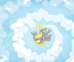 Size: 1000x838 | Tagged: safe, artist:k-a-t-w-a-l-k, imported from derpibooru, derpy hooves, pegasus, cloud, female, flying, solo