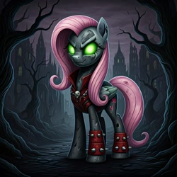 Size: 1024x1024 | Tagged: safe, generator:nightcafe ai, imported from twibooru, fluttershy, ai content, ai generated, crossover, generator:google imagen 3.0, image, needs more jpeg, spawn