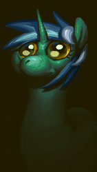 Size: 2250x4000 | Tagged: safe, artist:mouseu, lyra heartstrings, pony, unicorn, creepy, dark background, female, looking at you, mare, numget, solo, staring into your soul