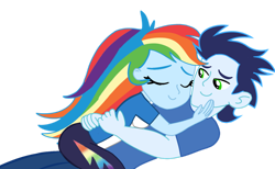 Size: 1280x786 | Tagged: safe, artist:soarindasher10, imported from derpibooru, rainbow dash, soarin', human, equestria girls, female, male, shipping, simple background, soarindash, straight, transparent background