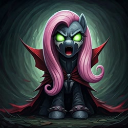 Size: 1024x1024 | Tagged: safe, generator:nightcafe ai, imported from twibooru, fluttershy, ai content, ai generated, crossover, generator:google imagen 3.0, image, needs more jpeg, spawn