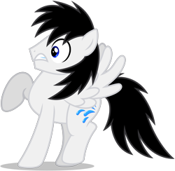 Size: 4071x3977 | Tagged: safe, artist:creedyboy124, imported from derpibooru, oc, oc only, oc:shane park, pegasus, pony, male, pegasus oc, shocked, simple background, spread wings, stallion, stallion oc, transparent background, wings