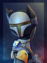 Size: 2228x3000 | Tagged: safe, artist:opal_radiance, imported from derpibooru, earth pony, pony, armor, helmet, solo, star wars