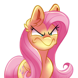 Size: 1824x1825 | Tagged: safe, artist:cupute, imported from derpibooru, fluttershy, pegasus, pony, angry, blue eyes, blushing, colored lineart, cute, dark, digital art, ear blush, female, long mane, long tail, looking at you, madorable, mare, pink, pink mane, pink tail, png, scary, scowl, shading, shiny hair, shiny mane, shrunken pupils, shyabetes, simple background, solo, tail, teal eyes, transparent background, yellow body, yellow coat