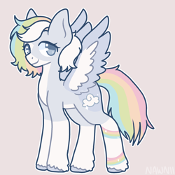 Size: 2000x2000 | Tagged: safe, artist:nawnii, imported from derpibooru, oc, pegasus, pony, female, mare, solo