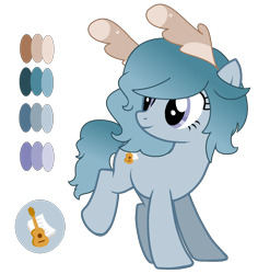 Size: 1272x1348 | Tagged: safe, artist:izzakenna, imported from derpibooru, oc, oc:vivian, earth pony, pony, antlers, base used, female, mare, simple background, solo, transparent background