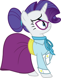 Size: 3000x3819 | Tagged: safe, artist:cloudy glow, imported from derpibooru, rarity, unicorn, female, horn, schoolmarm rarity, simple background, solo, transparent background, vector