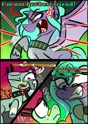 Size: 1240x1754 | Tagged: safe, artist:jully-park, imported from derpibooru, oc, oc only, oc:ailee hatter, oc:ella evans, bat pony, pony, unicorn, comic:how i meet my chaotic friends, comic, horn