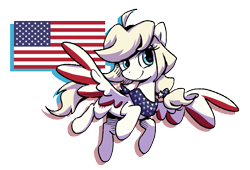 Size: 1451x988 | Tagged: safe, artist:brella, imported from derpibooru, oc, pegasus, pony, nation ponies, national flag, ponified, simple background, solo, transparent background, united states