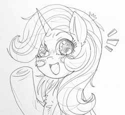 Size: 1991x1831 | Tagged: safe, imported from derpibooru, starlight glimmer, pony, unicorn, horn, sketch, traditional art