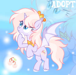 Size: 1280x1257 | Tagged: safe, artist:vi45, imported from derpibooru, oc, oc only, alicorn, bat pony, bat pony alicorn, pony, bat wings, crown, female, horn, jewelry, mare, regalia, solo, wings, zoom layer