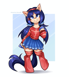 Size: 2244x2500 | Tagged: safe, artist:buvanybu, imported from derpibooru, oc, oc only, earth pony, pony, miside, mita, solo