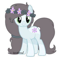 Size: 1716x1648 | Tagged: safe, artist:izzakenna, imported from derpibooru, oc, earth pony, pony, female, floral head wreath, flower, mare, simple background, solo, transparent background