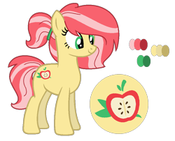 Size: 877x708 | Tagged: safe, artist:izzakenna, imported from derpibooru, oc, oc only, earth pony, pony, female, magical lesbian spawn, mare, offspring, parent:applejack, parent:fluttershy, parents:appleshy, simple background, solo, transparent background