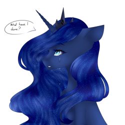 Size: 1900x1900 | Tagged: safe, artist:fae-core, artist:shirooxs, imported from derpibooru, princess luna, pony, crying, simple background, solo, transparent background