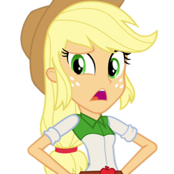 Size: 2000x2000 | Tagged: safe, edit, edited screencap, editor:cutler1228, imported from derpibooru, screencap, applejack, equestria girls, background removed, female, not a vector, simple background, solo, transparent background