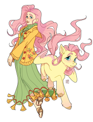 Size: 1510x1992 | Tagged: safe, artist:kavli-kaffel, imported from derpibooru, fluttershy, human, pegasus, pony, clothes, dress, female, humanized, jacket, simple background, transparent background