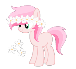 Size: 1519x1375 | Tagged: safe, artist:izzakenna, imported from derpibooru, oc, oc only, earth pony, pony, female, floral head wreath, flower, mare, simple background, solo, transparent background