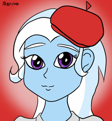 Size: 1587x1718 | Tagged: safe, artist:wrath-marionphauna, derpibooru exclusive, imported from derpibooru, trixie, equestria girls, beret, female, hat, solo