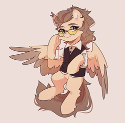 Size: 1282x1267 | Tagged: safe, imported from derpibooru, oc, oc only, oc:dima, pegasus, pony, clothes, glasses, solo, suit