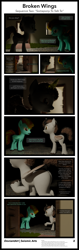 Size: 2550x8100 | Tagged: safe, artist:seismic-arts, imported from derpibooru, lightning dust, scootaloo, oc, alicorn, pegasus, pony, comic:broken wings, 3d, blender, comic