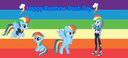 Size: 2187x1000 | Tagged: safe, artist:lizzmcclin, imported from derpibooru, rainbow dash, rainbow dash day