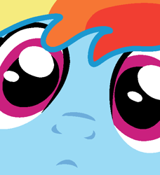 Size: 500x549 | Tagged: safe, artist:jadeharmony, imported from derpibooru, rainbow dash, pegasus, pony, close-up, extreme close-up, female, hi anon, meme, rainbow dash day, solo