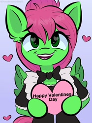 Size: 1535x2048 | Tagged: safe, artist:doodle-hooves, oc, oc only, pony, clothes, female, holiday, mare, valentine's day