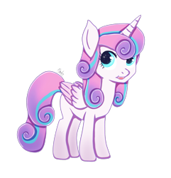 Size: 1738x1801 | Tagged: safe, artist:nnaly, imported from derpibooru, princess flurry heart, alicorn, pony, female, filly, foal, folded wings, horn, older, older flurry heart, open mouth, simple background, solo, sparkles, sparkly eyes, transparent background, wingding eyes, wings