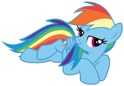 Size: 674x472 | Tagged: safe, artist:noi kincade, imported from derpibooru, rainbow dash, pegasus, pony, faic, female, lying down, simple background, smug, smugdash, solo, transparent background