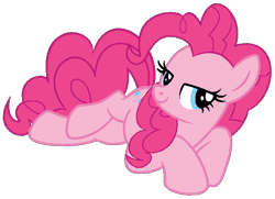 Size: 660x479 | Tagged: safe, artist:noi kincade, imported from derpibooru, pinkie pie, earth pony, pony, female, lying down, simple background, smug, smugpie, solo, transparent background