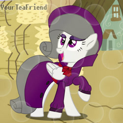 Size: 828x828 | Tagged: safe, artist:yourteafriend, imported from derpibooru, oc, oc only, oc:oliver spade, pegasus, clothes, detective, fedora, female, hat, solo, trenchcoat