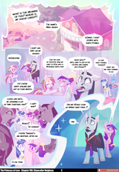 Size: 3538x5117 | Tagged: safe, artist:adreamera, artist:jadedjynx, artist:lummh, artist:ternonadime, imported from derpibooru, chancellor neighsay, doctor whooves, princess cadance, shining armor, time turner, oc, oc:mira jalapa, alicorn, earth pony, pony, unicorn, comic:the princess of love, absurd file size, absurd resolution, colt, colt shining armor, comic, facial hair, female, flashback, foal, framing device, goatee, horn, jerk, jerkass, male, mare, moustache, pony racism, racism, shiningcadance, shipping, stallion, straight, teen princess cadance, teenage shining armor, younger