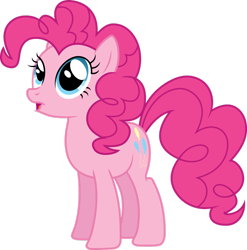 Size: 1600x1618 | Tagged: safe, artist:geometrymathalgebra, imported from derpibooru, pinkie pie, earth pony, pony, .svg available, dilated pupils, female, mare, open mouth, simple background, solo, transparent background, vector