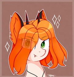 Size: 1300x1350 | Tagged: safe, artist:lunar_plague, imported from derpibooru, oc, oc only, fox, fox pony, hybrid, solo