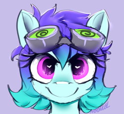 Size: 4643x4270 | Tagged: safe, artist:neoncel, imported from derpibooru, oc, oc:raven mcchippy, earth pony, pony, goggles, icon, simple background, smiling, solo