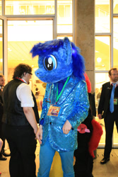 Size: 1824x2736 | Tagged: safe, imported from derpibooru, oc, oc:torby, 2016, fursuit, galacon, irl, photo, ponysuit