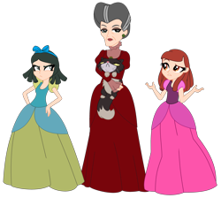 Size: 4312x3864 | Tagged: safe, artist:yaya54320, imported from derpibooru, cat, human, equestria girls, anastasia tremaine, cinderella, disney, drizella tremaine, equestria girls-ified, female, lady tremaine, lucifer