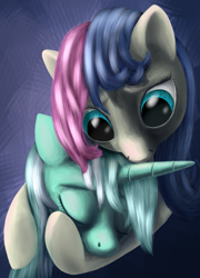 Size: 749x1041 | Tagged: safe, artist:arrkhal, imported from derpibooru, bon bon, lyra heartstrings, sweetie drops, earth pony, unicorn, female, horn