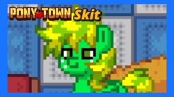 Size: 2266x1273 | Tagged: safe, imported from derpibooru, oc, oc only, oc:zesty lime, pegasus, pony, pony town, bedroom eyes, digital art, link in description, pegasus oc, pixel art, smiling, smirk, solo, wings, youtube link