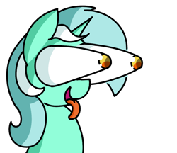 Size: 1008x870 | Tagged: safe, artist:starbounce, lyra heartstrings, pony, unicorn, booba, bust, emote, emotes, emoticon, eye bulging, female, g4, horn, lyra emote pack, mare, outline, simple background, solo, tongue out, transparent background, white outline