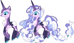 Size: 3183x1859 | Tagged: safe, artist:kurosawakuro, imported from derpibooru, oc, oc only, pony, unicorn, female, horn, magical lesbian spawn, mare, offspring, parent:princess luna, parent:starlight glimmer, parents:starluna, simple background, solo, transparent background