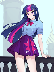 Size: 3000x4000 | Tagged: safe, artist:sierraex, imported from derpibooru, twilight sparkle, human, clothes, equestria girls outfit, female, humanized, pleated skirt, skirt, solo