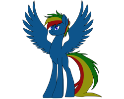 Size: 2500x2000 | Tagged: safe, artist:ruchiyoto, imported from derpibooru, oc, oc only, oc:rainbow storm, pegasus, pony, long legs, male, simple background, solo, stallion, tall, transparent background