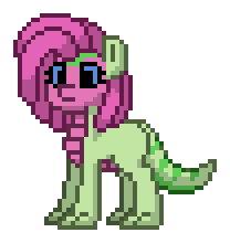 Size: 208x220 | Tagged: safe, imported from derpibooru, oc, oc only, oc:balloons, alligator, hybrid, pony, pony town, alligator pony, offspring, parent:gummy, parent:pinkie pie, parents:pinkiummy, simple background, solo, transparent background