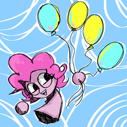 Size: 2048x2048 | Tagged: safe, imported from derpibooru, pinkie pie, balloon, happy, high res, sprunki, sprunkified